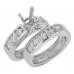 2.25 CT Women's Round Cut Diamond Semi Mount  Sets Engagement Ring 14 K